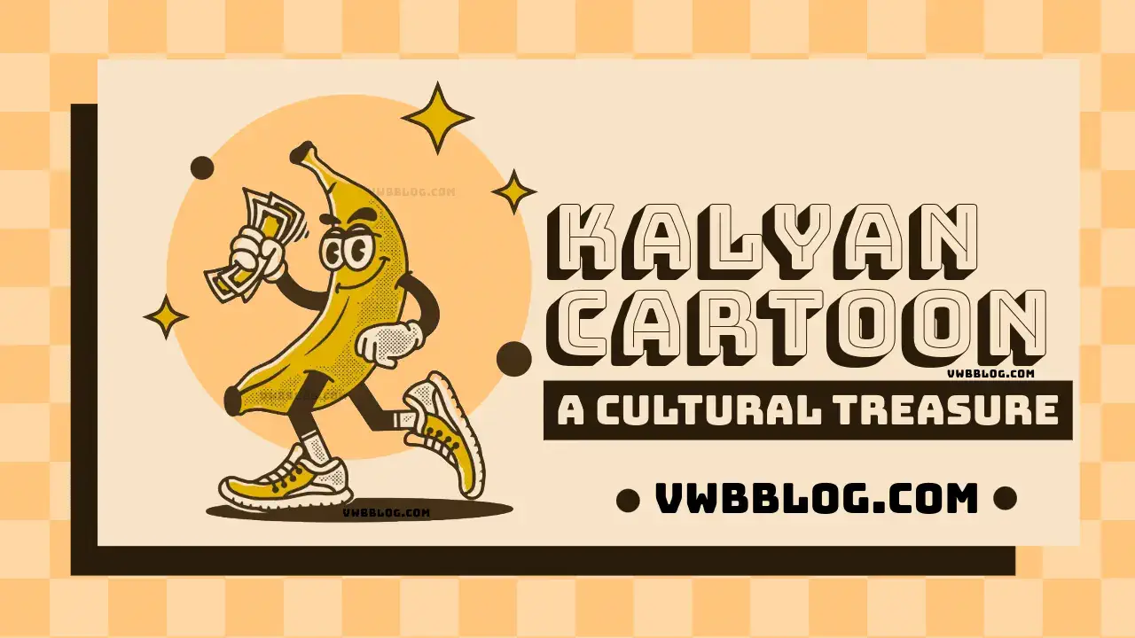 Banana cartoon and the text Kalyan Cartoon