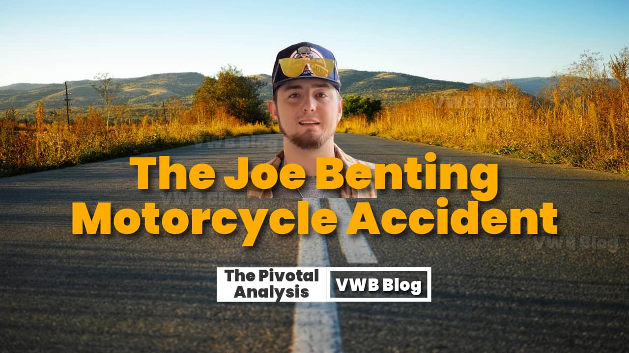 Image of a road and title showed of Joe Benting Motorcycle Accident