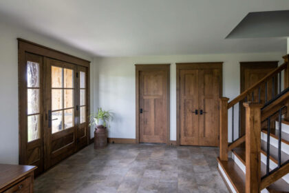 Home's Entrance with Custom Doors